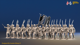 ACW Union Infantry Battalion at Right Shoulder Shift, Sack Coat and Kepi - 24 Figures, front view