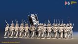 ACW Union Iron Brigade Battalion at Right Shoulder Shift, Sack Coat - 24 Figures, rear view