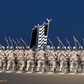 ACW Union Zouave Battalion at Right Shoulder Shift, Fez - 24 Figures, rear view