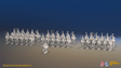 Napoleonic British Heavy Dragoon Brigade - Plumed Bicornes, Galloping - 37 mounted figures, front view