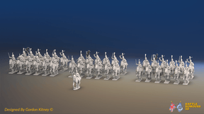 Napoleonic British Heavy Dragoon Brigade - Plumed Bicornes, Galloping - 37 mounted figures, front view