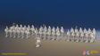 Napoleonic British Heavy Dragoon Brigade - Bicornes, Trotting - 37 mounted figures, front view