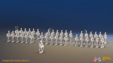 Napoleonic British Light Dragoon Brigade - Tarleton Helmets, Trotting - 37 mounted figures, front view