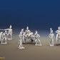 Napoleonic British Foot Artillery Battery - Shakos - 3 guns and 12 figures, front view