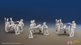 Napoleonic British Royal Horse Artillery Battery - 3 guns and 12 figures, front view