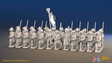 Napoleonic French Line Infantry Battalion Advancing - Greatcoats and Bicornes - 24 figures, front view