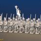 Napoleonic French Line Infantry Battalion Advancing - Greatcoats, Gaiters and Bearskin Grenadiers - 24 figures, front view