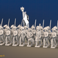 Napoleonic French Line Infantry Battalion Advancing - Jackets and Bicornes - 24 figures, front view