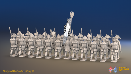 Napoleonic French Line Infantry Battalion Advancing - Jackets and Bicornes - 24 figures, rear view