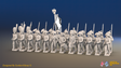 Napoleonic French Line Infantry Battalion Advancing - Jackets, Bicornes and Bearskin Grenadiers - 24 figures, front view