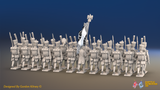 Napoleonic French Line Infantry Battalion Advancing - Jackets, Shakos and Gaiters - 24 figures, rear view