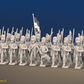 Napoleonic French Light Infantry Carabinier Battalion - Bearskins and Jackets - 24 figures, front view