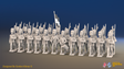 Napoleonic French Light Infantry Carabinier Battalion - Bearskins and Jackets - 24 figures, front view