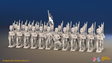 Napoleonic French Light Infantry Carabinier Battalion - Bearskins, Jackets and Boots - 24 figures, front view