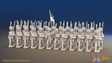 Napoleonic French Elite Light Infantry Battalion March Attack - Colpacks and Jackets - 24 figures, front view