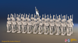 Napoleonic French Elite Light Infantry Battalion March Attack - Colpacks, Jackets and Boots - 24 figures, front view