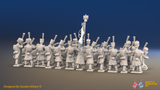 Napoleonic French Light Infantry Battalion Kneeling Firing Line - Greatcoats - 24 figures, rear view