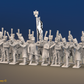Napoleonic French Light Infantry Battalion Firing Line - Greatcoats - 24 figures, front view