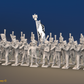 Napoleonic French Light Infantry Battalion Firing Line - Jackets - 24 figures, front view