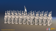 Napoleonic French Grenadier Battalion March Attack - Shakos and Jackets - 24 figures, front view