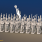 Napoleonic French Light Infantry Battalion Marching - Jackets - 24 figures, front view