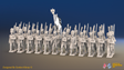Napoleonic French Light Infantry Battalion Marching - Jackets - 24 figures, front view