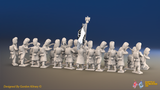 Napoleonic French Old Guard Grenadiers Battalion Firing Line - Greatcoats - 24 figures, rear view