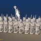 Napoleonic French Old Guard Grenadiers Battalion Marching - Greatcoats - 24 figures, front view