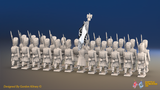 Napoleonic French Old Guard Grenadiers Battalion Marching - Greatcoats - 24 figures, rear view