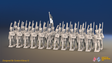 Napoleonic French Voltigeur Battalion March Attack - Shakos and Jackets - 24 figures, front view