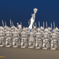Napoleonic French Line Infantry Battalion Marching - Jackets, Bicornes - 24 figures, rear view
