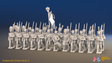 Napoleonic French Line Infantry Battalion Marching - Jackets, Shakos and Bearskin Grenadiers - 24 figures, front view