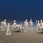 Napoleonic French Foot Artillery Battery - Covered Shakos and Gaiters - 3 guns and 13 figures, front view