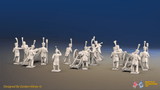 Napoleonic French Horse Artillery Battery - Shakos - 3 guns and 13 figures, rear view