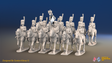Napoleonic French Carabinier Regiment - Bearskins, Trotting - 12 mounted figures, front view
