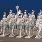Napoleonic French Carabinier Regiment - Helmets, Trotting - 12 mounted figures, front view
