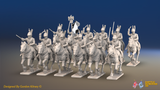 Napoleonic French Cuirassier Regiment - Galloping - 12 mounted figures, front view