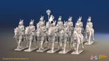 Napoleonic French Cuirassier Regiment - Trotting - 12 mounted figures, front view