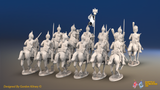 Napoleonic French Dragoon Regiment - Covered Helmets, Galloping - 12 mounted figures, rear view