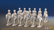 Napoleonic French Guard Cavalry Regiment - Campaign Dress, Trotting - 12 mounted figures, front view