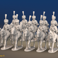 Napoleonic French Guard Cavalry Regiment - Full Dress, Trotting - 12 mounted figures, front view