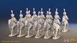 Napoleonic French Guard Cavalry Regiment - Full Dress, Trotting - 12 mounted figures, front view