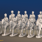 Napoleonic French Hussar Regiment - Campaign Dress, Trotting - 12 mounted figures, front view