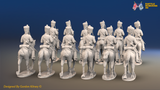Napoleonic French Hussar Regiment - Campaign Dress, Trotting - 12 mounted figures, rear view