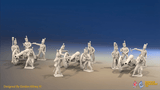 Napoleonic Portuguese Artillery Battery - Belgic Shakos - 3 guns and 12 figures, front view
