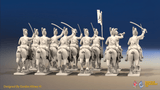 Napoleonic Portuguese Dragoon Regiment - Tarleton Helmets, Galloping - 12 mounted figures, rear view