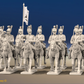 Napoleonic Portuguese Dragoon Regiment - Tarleton Helmets, Trotting - 12 mounted figures, front view