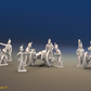 Napoleonic Portuguese Foot Artillery Battery - Shakos - 3 guns and 12 figures, front view