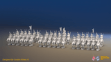Napoleonic Spanish Light Dragoon Brigade - Galloping - 37 mounted figures, rear view