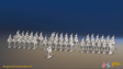 Napoleonic Spanish Light Dragoon Brigade - Trotting - 37 mounted figures, front view